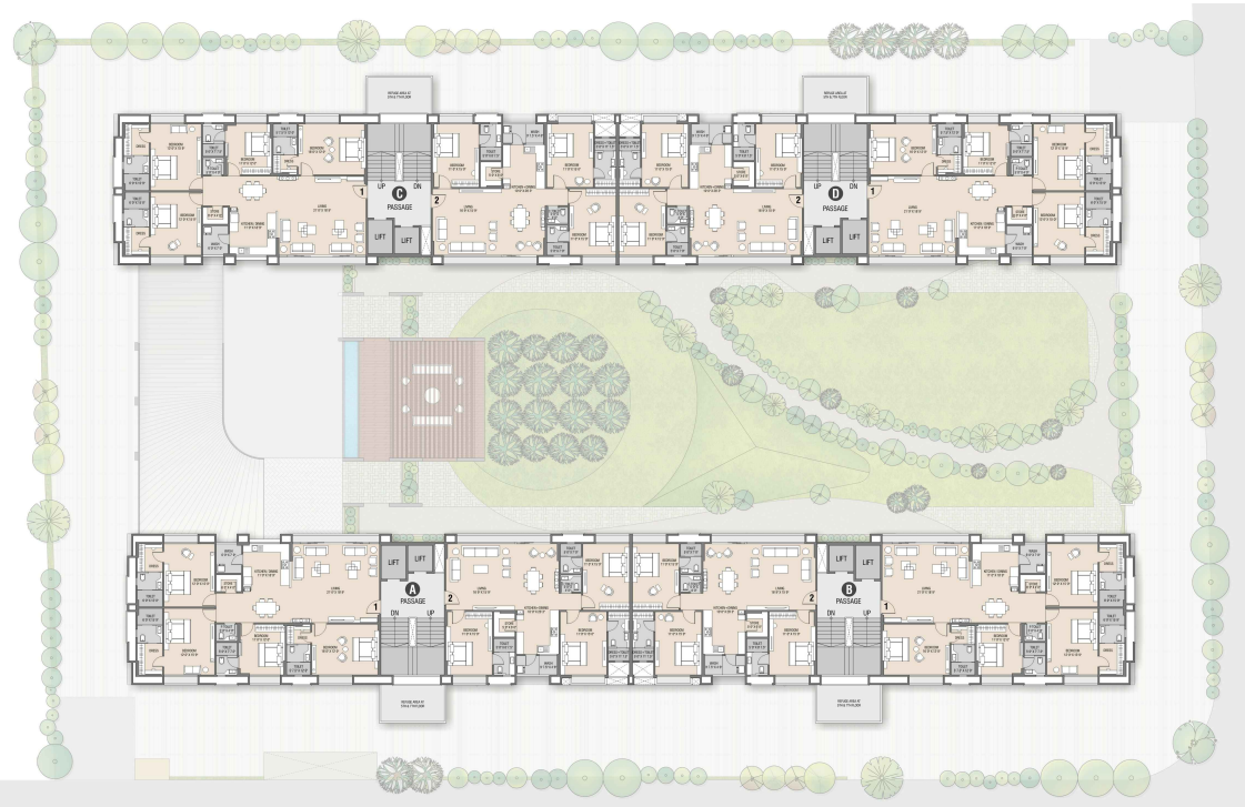 3, 5, 7 & 9th Floor Plan