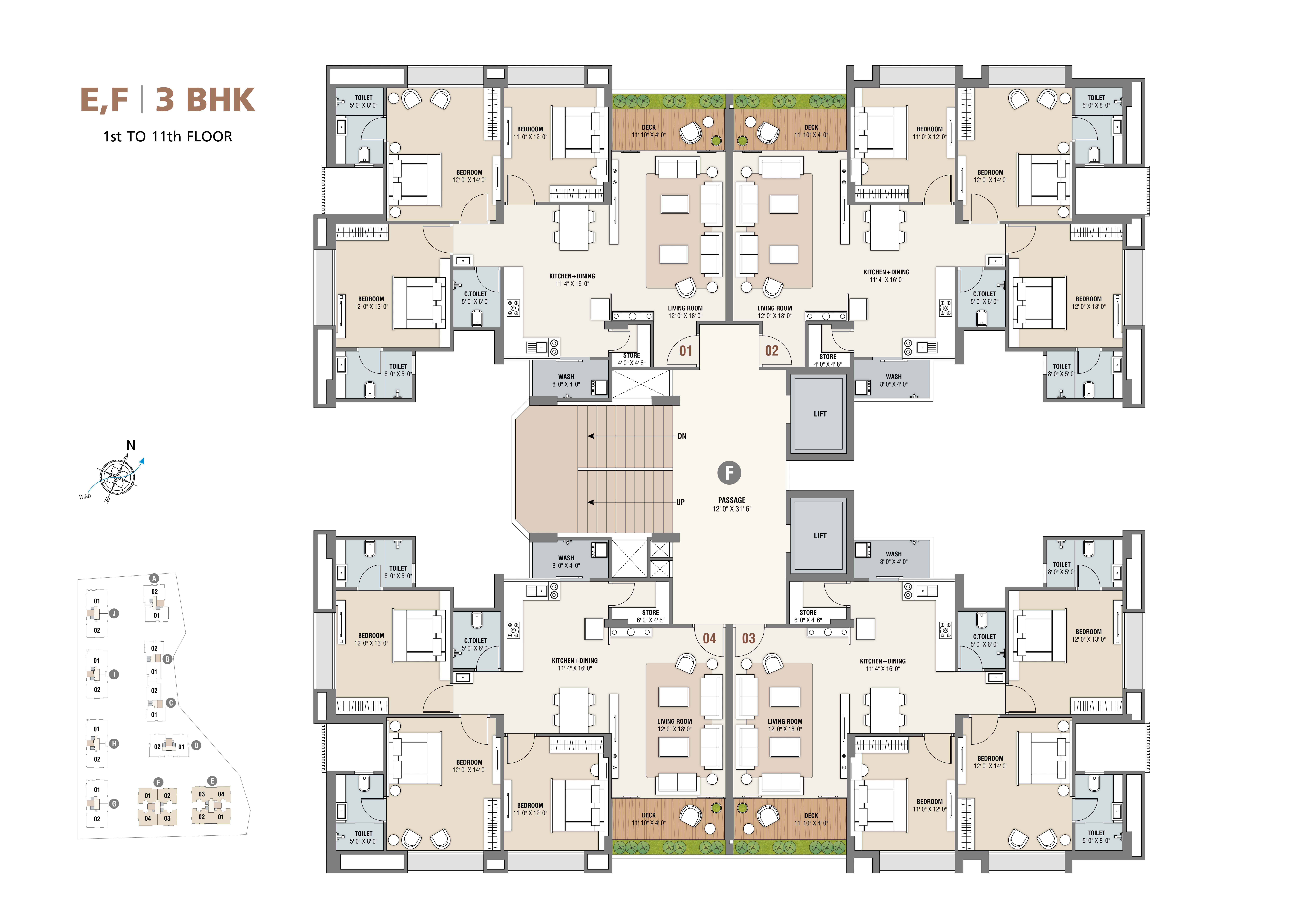 4 BHK Flats/Apartments