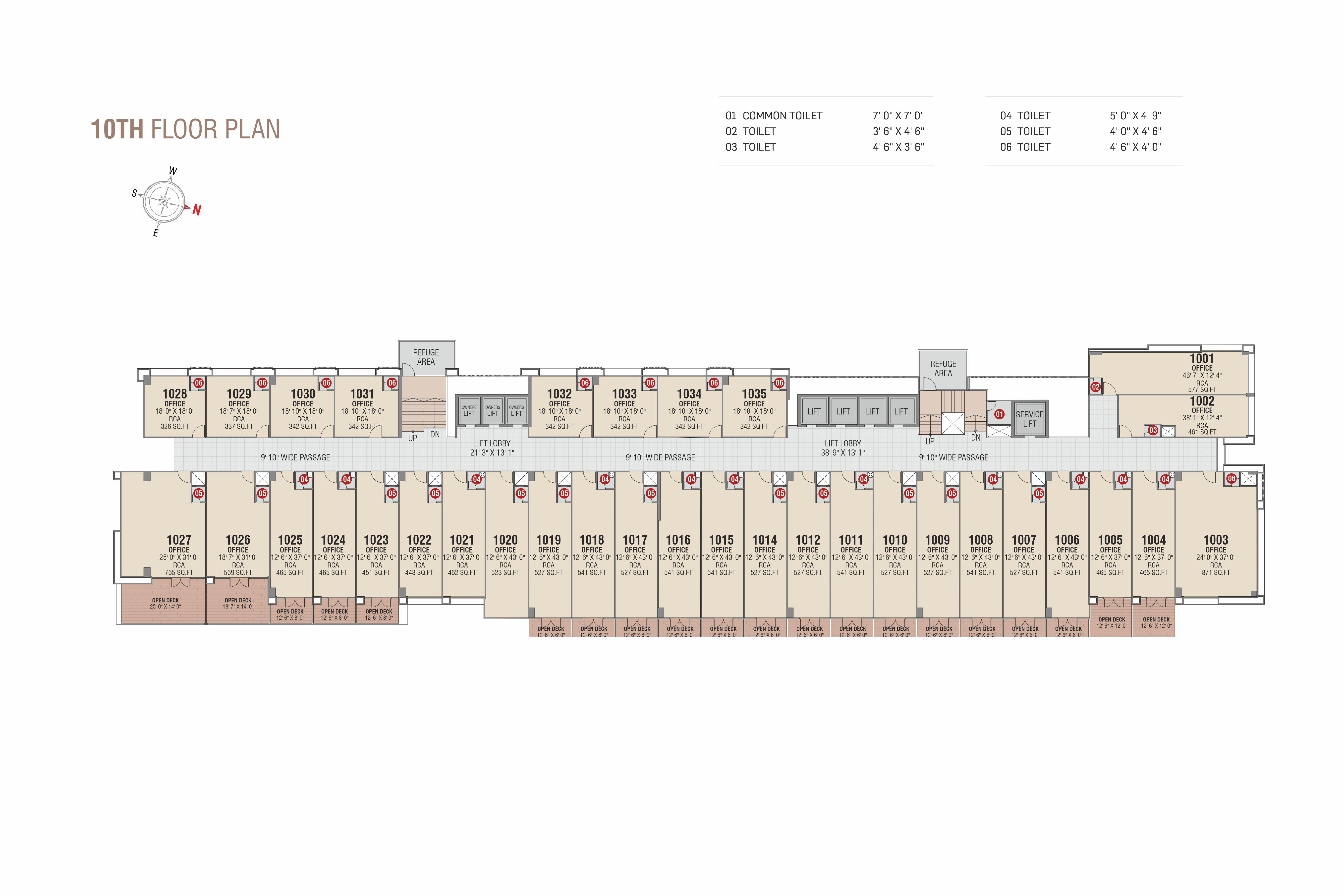 10th Floor Plan 