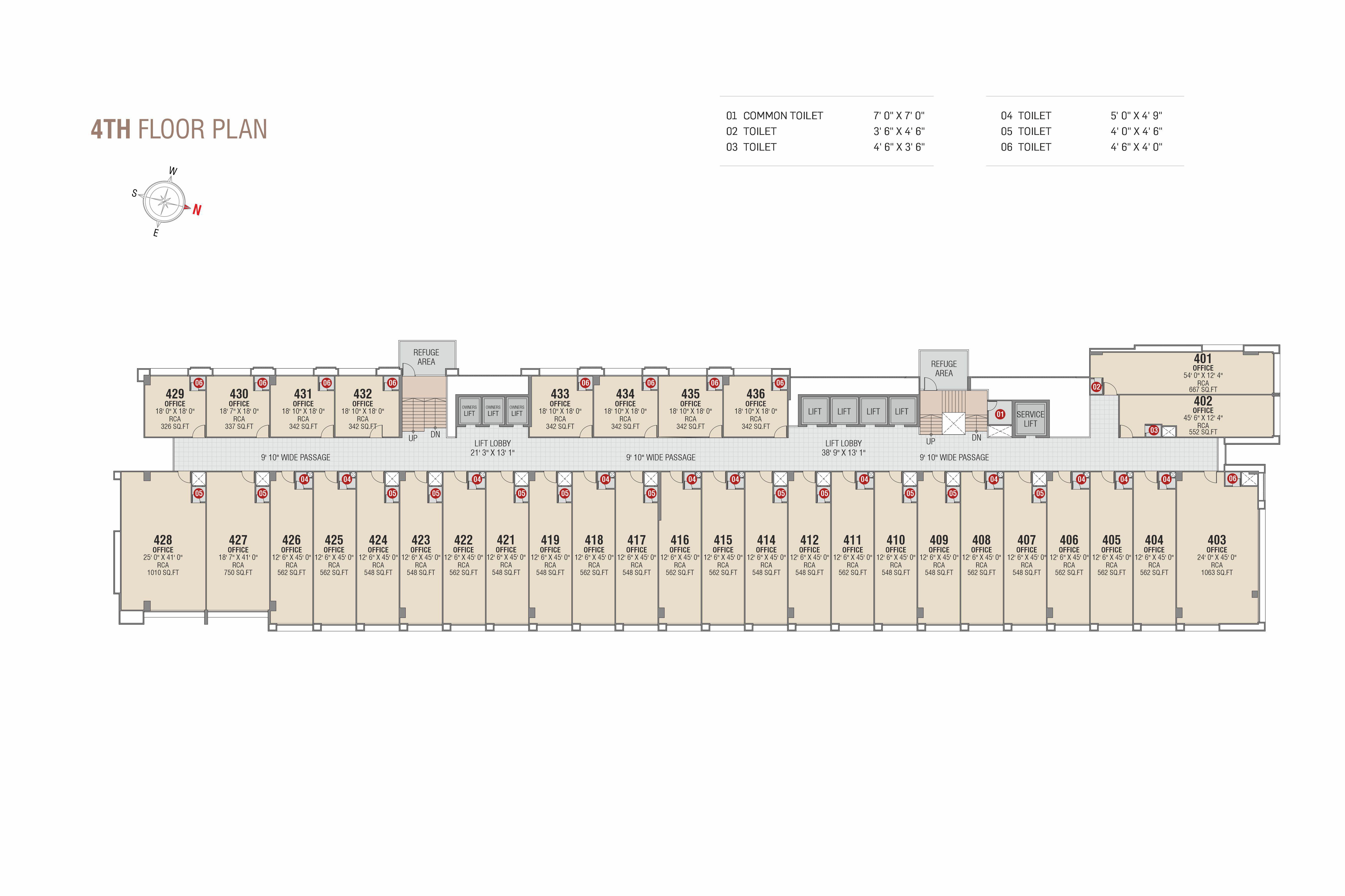 4th Floor Plan