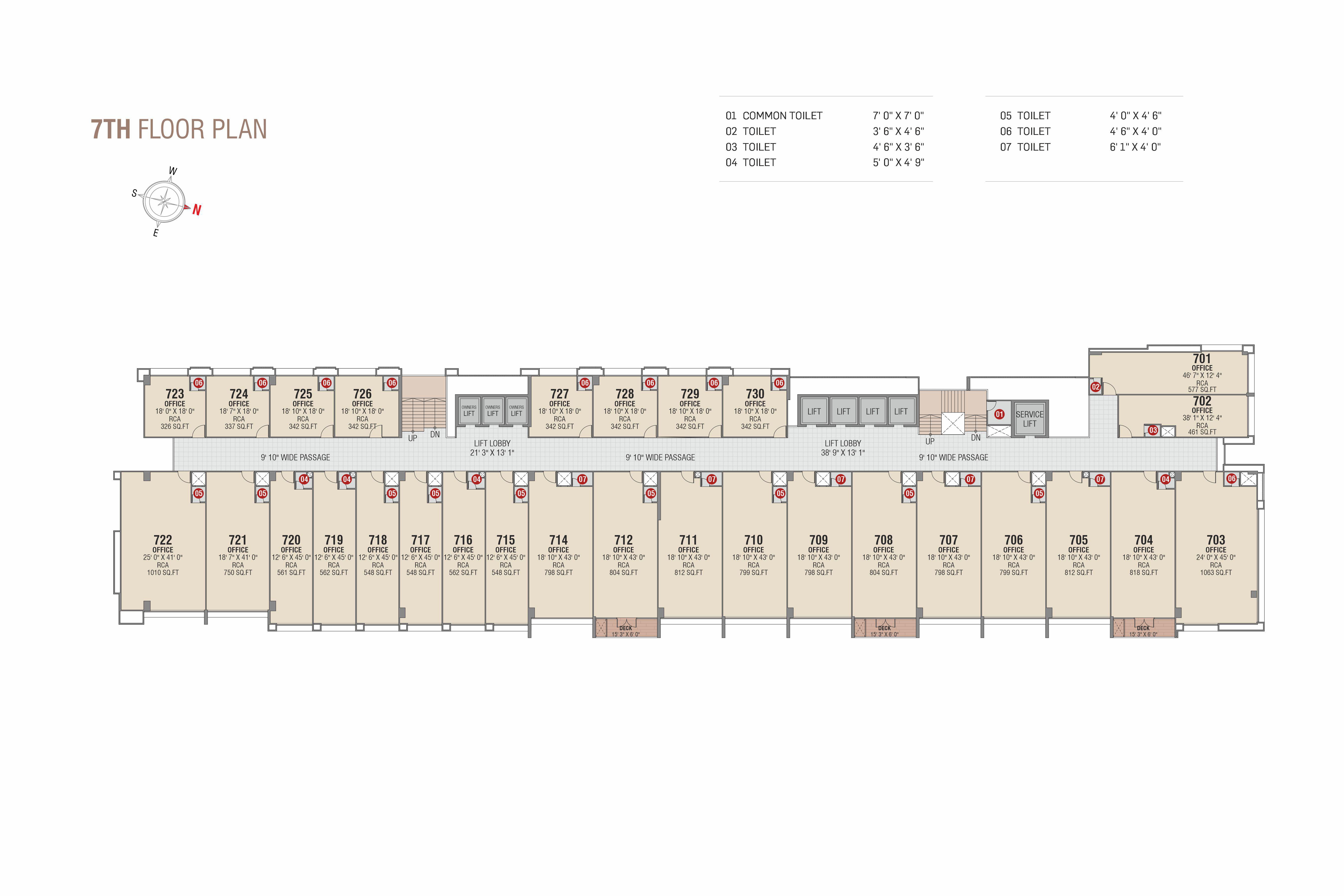 7th Floor Plan 