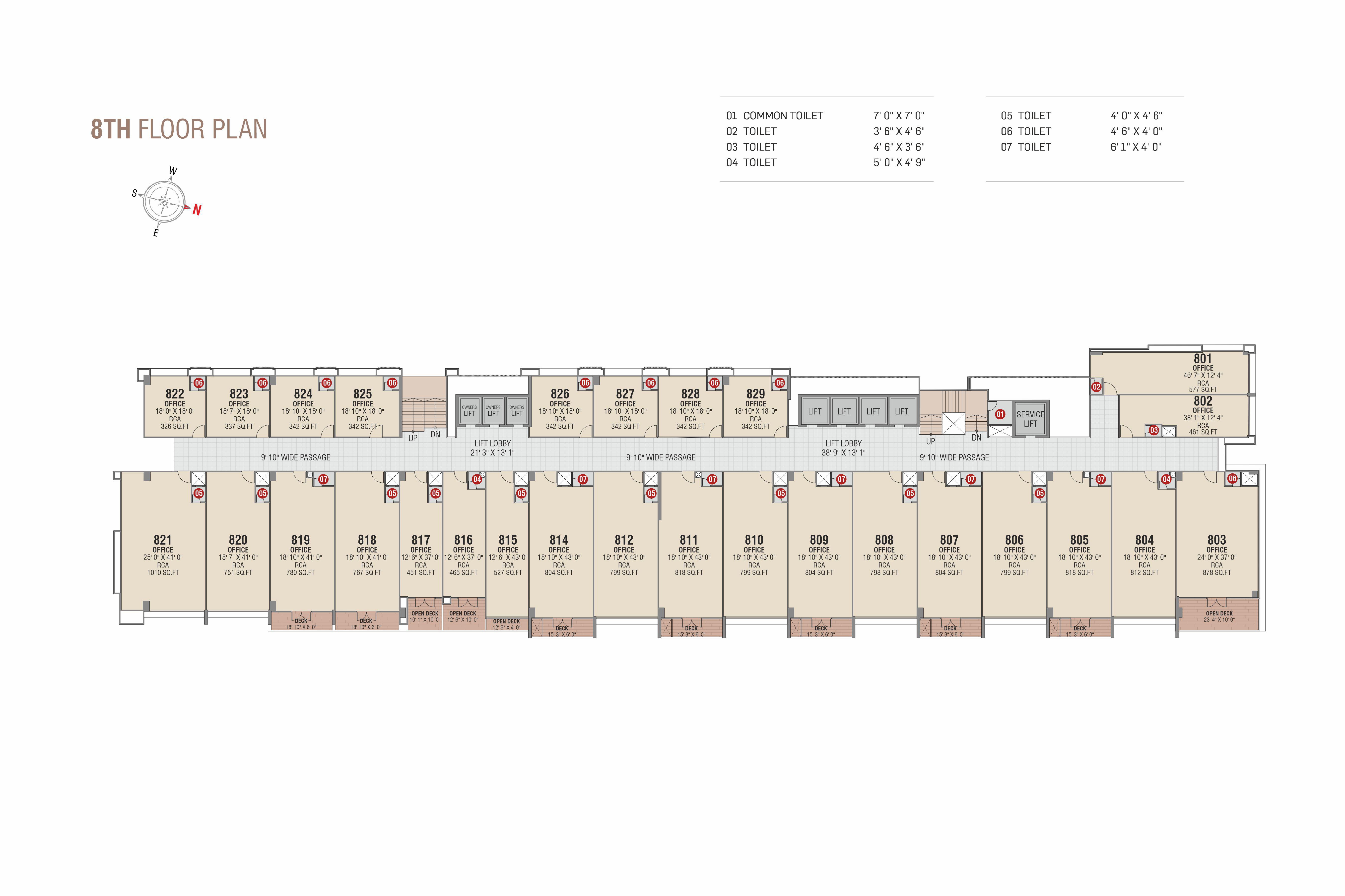 8th Floor Plan 