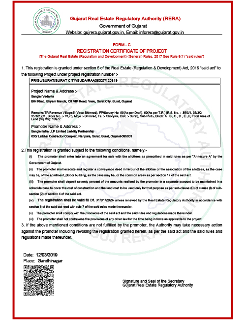 Rera Certificate